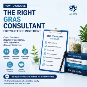 GRAS consultant reviewing food ingredient safety data and toxicology reports