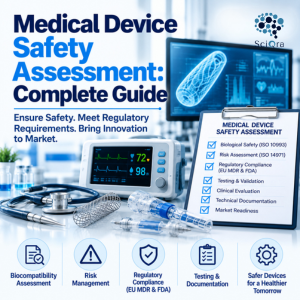 Medical device safety assessment for ISO 14971 risk management and regulatory compliance