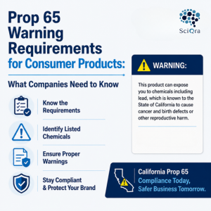 Prop 65 warning requirements for consumer products and California compliance guidelines